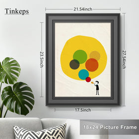 Tinkeps 18x24 frame backpanel in dark color provides strong contrast.