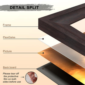 Tinkeps preinstalled hanging hardware enables quick vertical or horizontal display