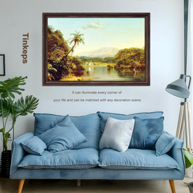 Tinkeps walnut frame versatile for vertical or horizontal wall display