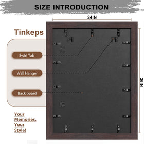 Tinkeps walnut frame with black backboard safeguards your prints