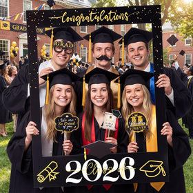 Tinlade 33x25 inch graduation frame for large group photos during celebrations