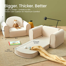 Tiny Land beige armrests and handle enable easy movement