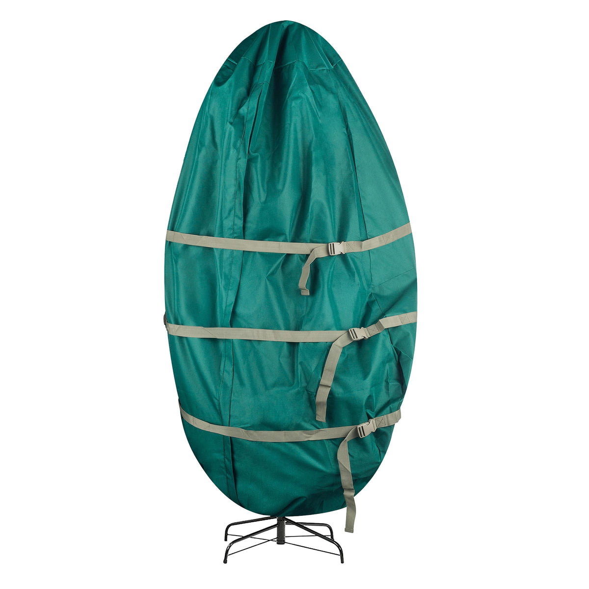 Tiny Tim Totes Christmas tree storage bag provides full coverage for upright 6–9 ft trees.