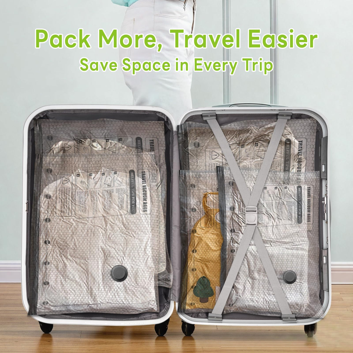 Tinzum cordless travel pump enables on-the-go sealing of bags.