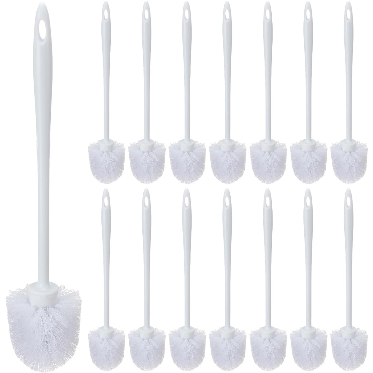 Tioncy 15-piece toilet brush set assembled for powerful bathroom cleaning