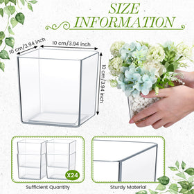 Tioncy acrylic vase desk display, lightweight yet sturdy for desktop decor.