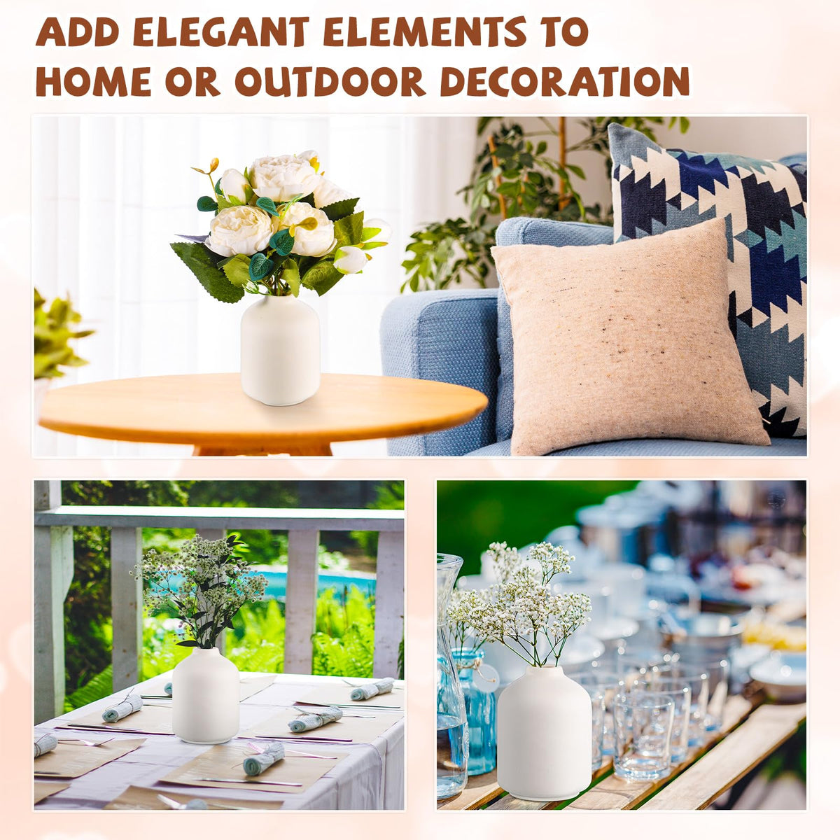 Tioncy pampas grass vase display ideas create elegant airy accents across rooms.