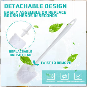 Tioncy toilet brush with PP handle grip for comfortable, secure cleaning