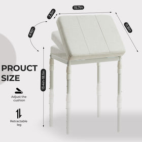 TIOPGHAD ottoman pouf tilt at 60 degrees relieves calf tension while seated.