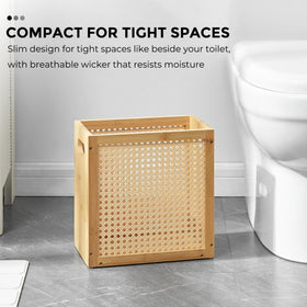 TIOPGHAD small-wicker-waste-basket ideal for bathrooms, bedrooms, offices, and kitchens
