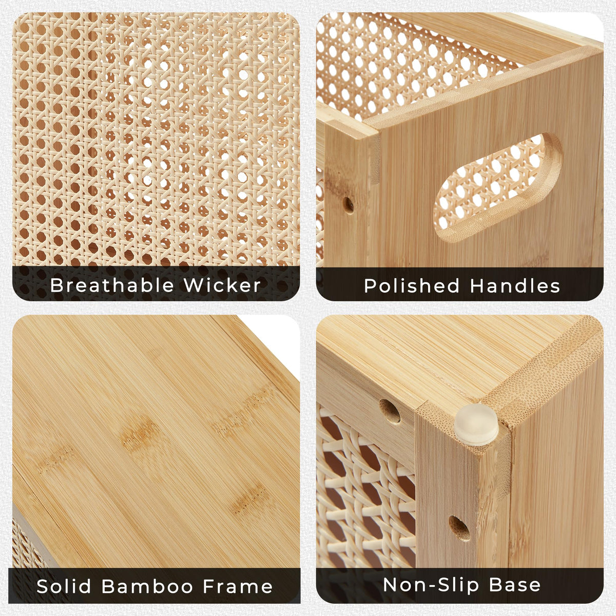 TIOPGHAD small-wicker-waste-basket features waterproof coating for simple maintenance