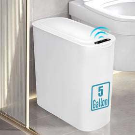 Tipgo 5 gallon motion sensor trash can with lid enables hands-free use