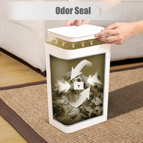 Tipgo removable lid with bag removal for quick disposal