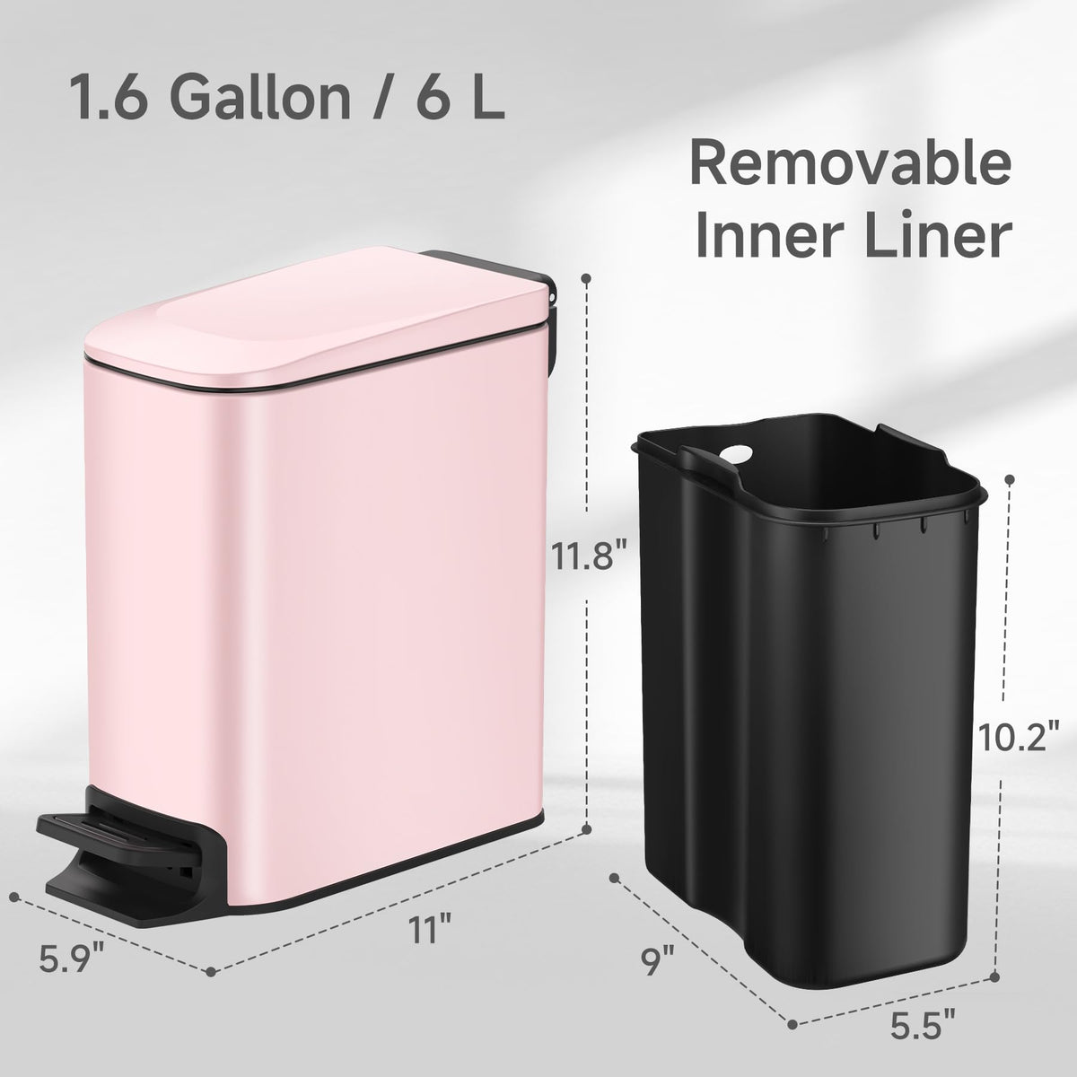 TIPGO lid stays open at 90 degrees for easy bag setup