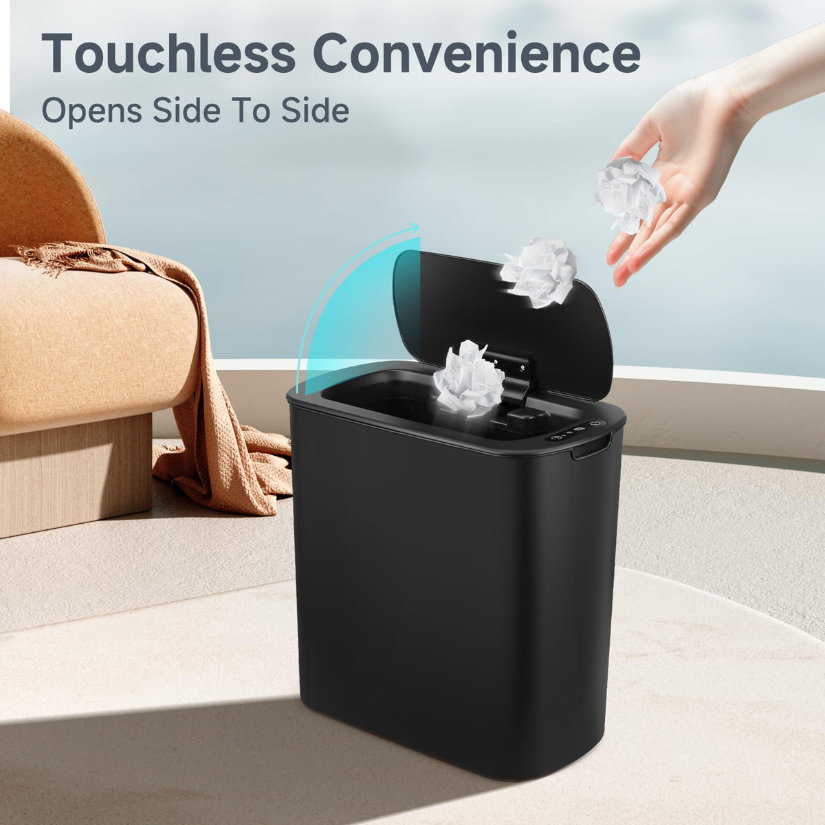 TIPGO odor-sealing lid close-up highlights odor control.