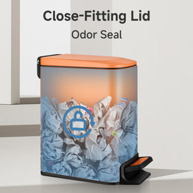 TIPGO orange slim trash can adds bright color to any space