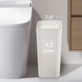 TIPGO pop-up lid in action keeps hands clean while disposing waste.