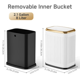 TIPGO removable inner bucket shown for easy bag changes