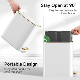 TIPGO removable inner bucket simplifies cleaning and bag changes.