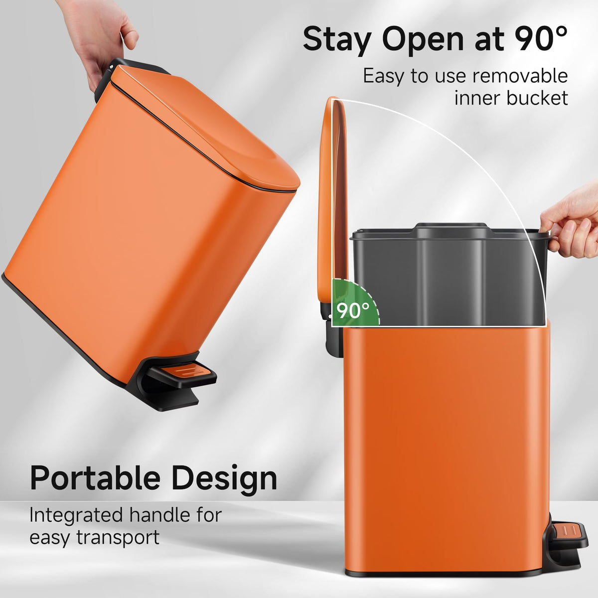 TIPGO removable inner bucket enables easy cleaning and bag changes