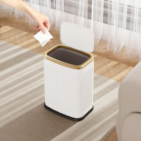 TIPGO durable trash can with scratch-resistant finish and reinforced base