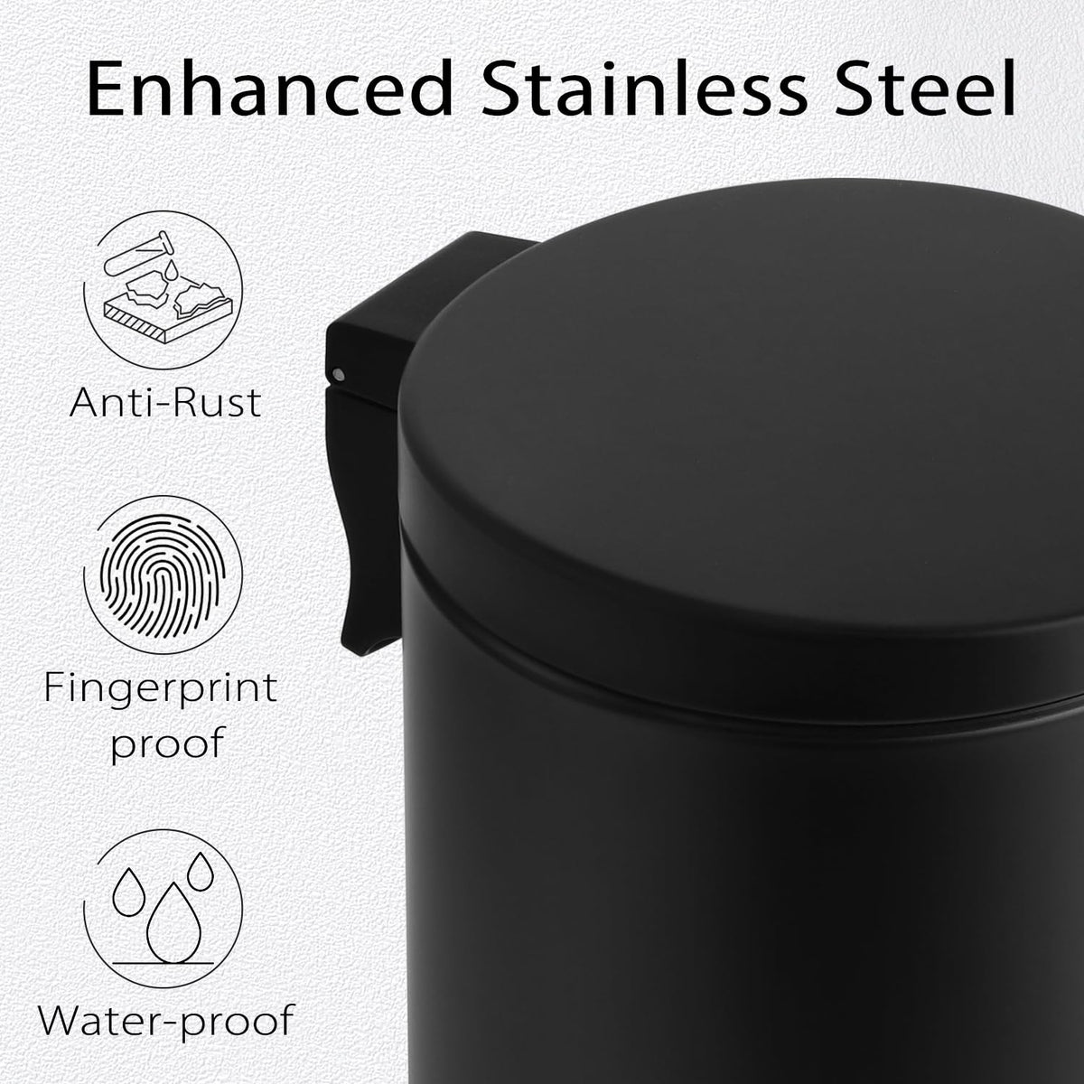 TIPGO silent close lid provides quiet use in bedrooms and bathrooms.