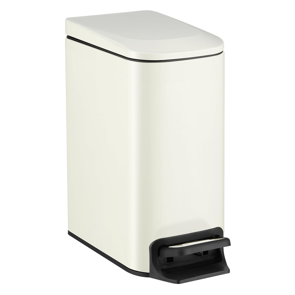 TIPGO Slim trash can with soft-close lid for quiet operation