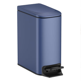 TIPGO Slim trash can in navy fits narrow spaces, saving room