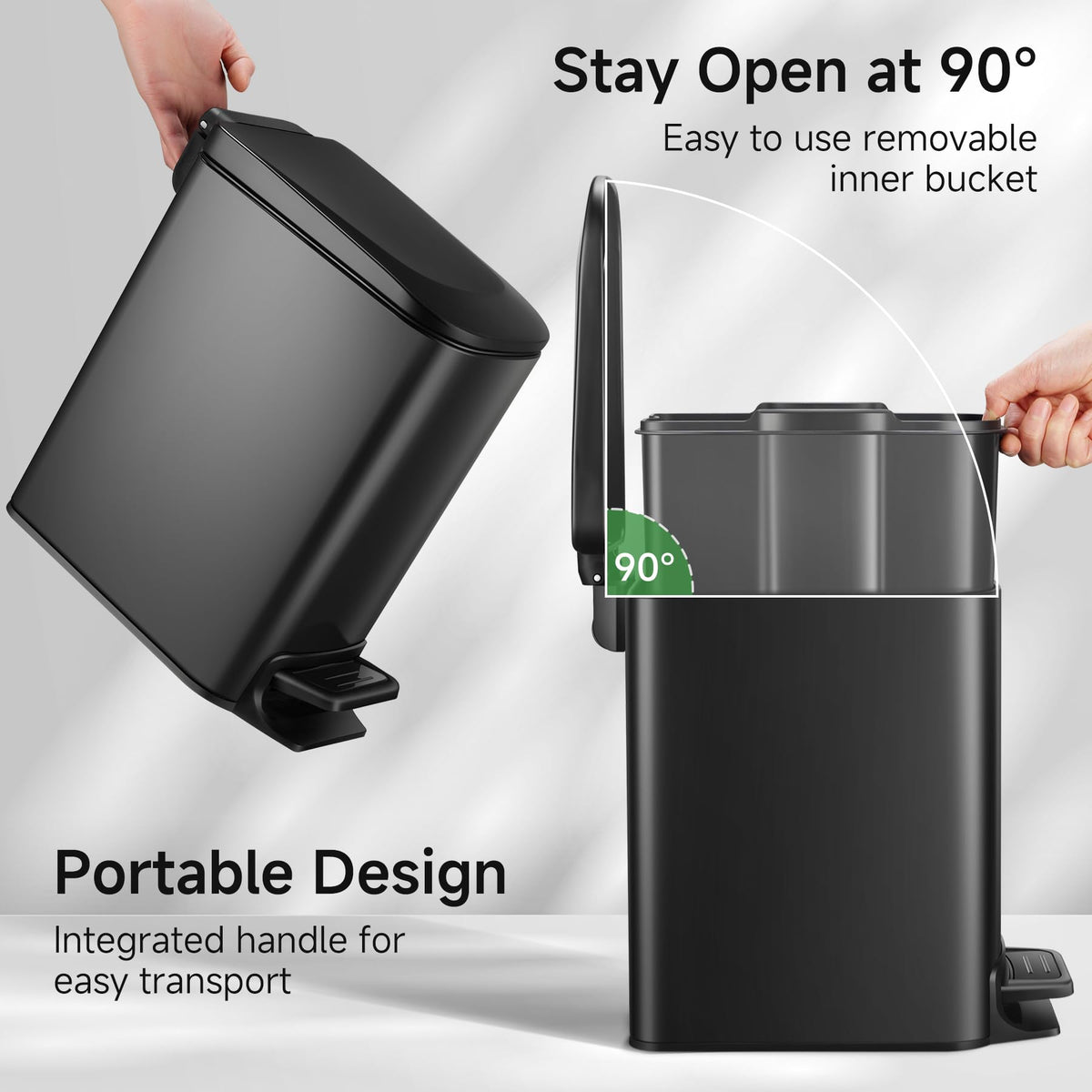 TIPGO Slim Trash Can Odor Seal keeps rooms fresh.