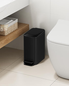TIPGO Slim Trash Can Pet Proof Lid helps keep pets out.