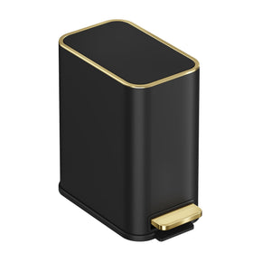 TIPGO small bathroom trash can with soft-close lid for quiet use