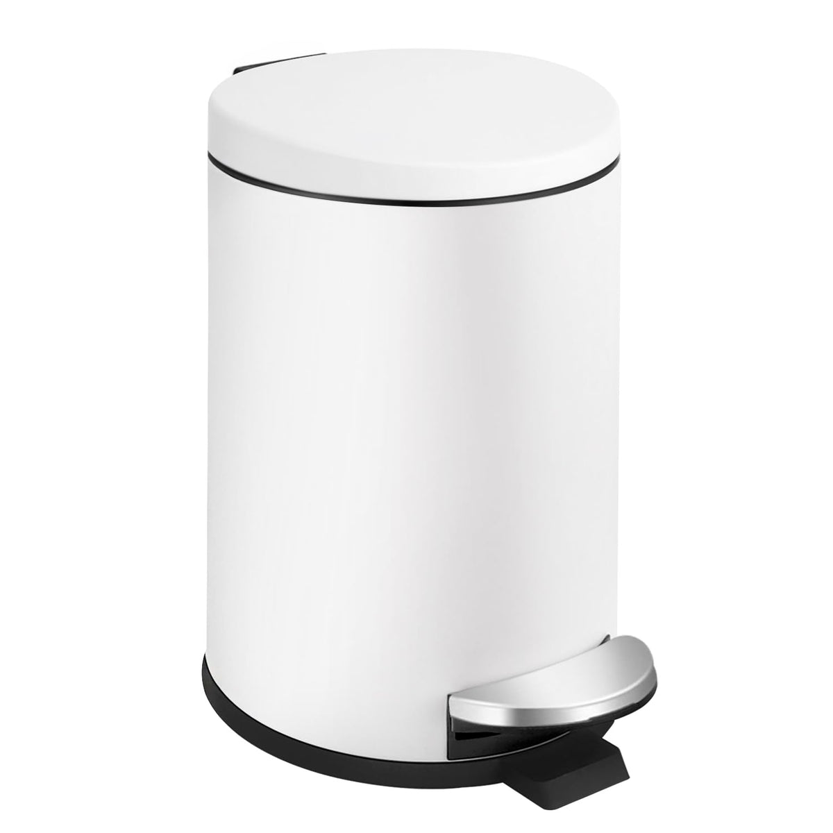 TIPGO small trash can with lid-soft-close for quiet bathroom use.