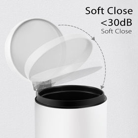 TIPGO trash can with stainless-steel body for a durable, modern look.