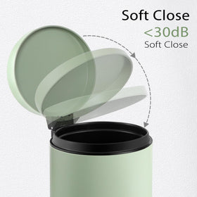 TIPGO trash can shows durable stainless steel pedal for long-lasting use.