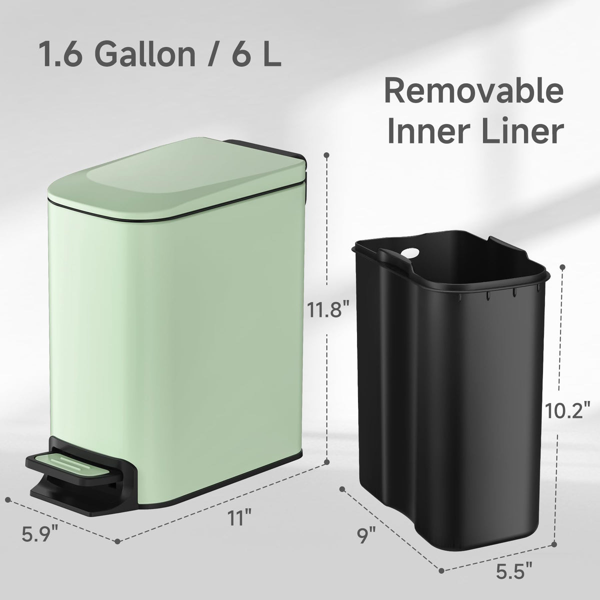 TIPGO space-saving design fits narrow corners in bathroom or bedroom.