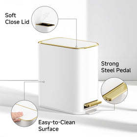 TIPGO step pedal trash bin-steel showcases a responsive, easy disposal experience.