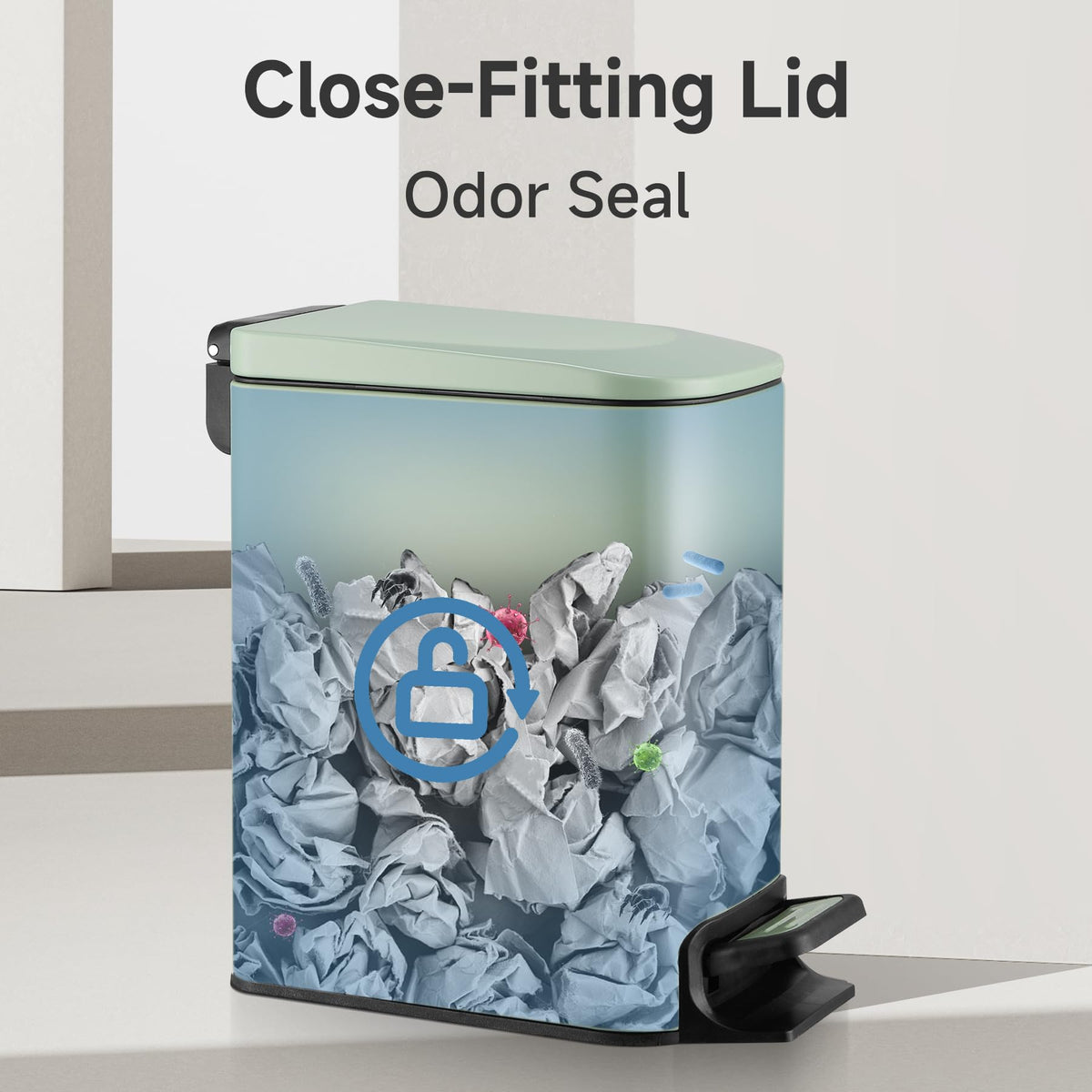 TIPGO pet-proof lid design helps keep pets out of the bin.