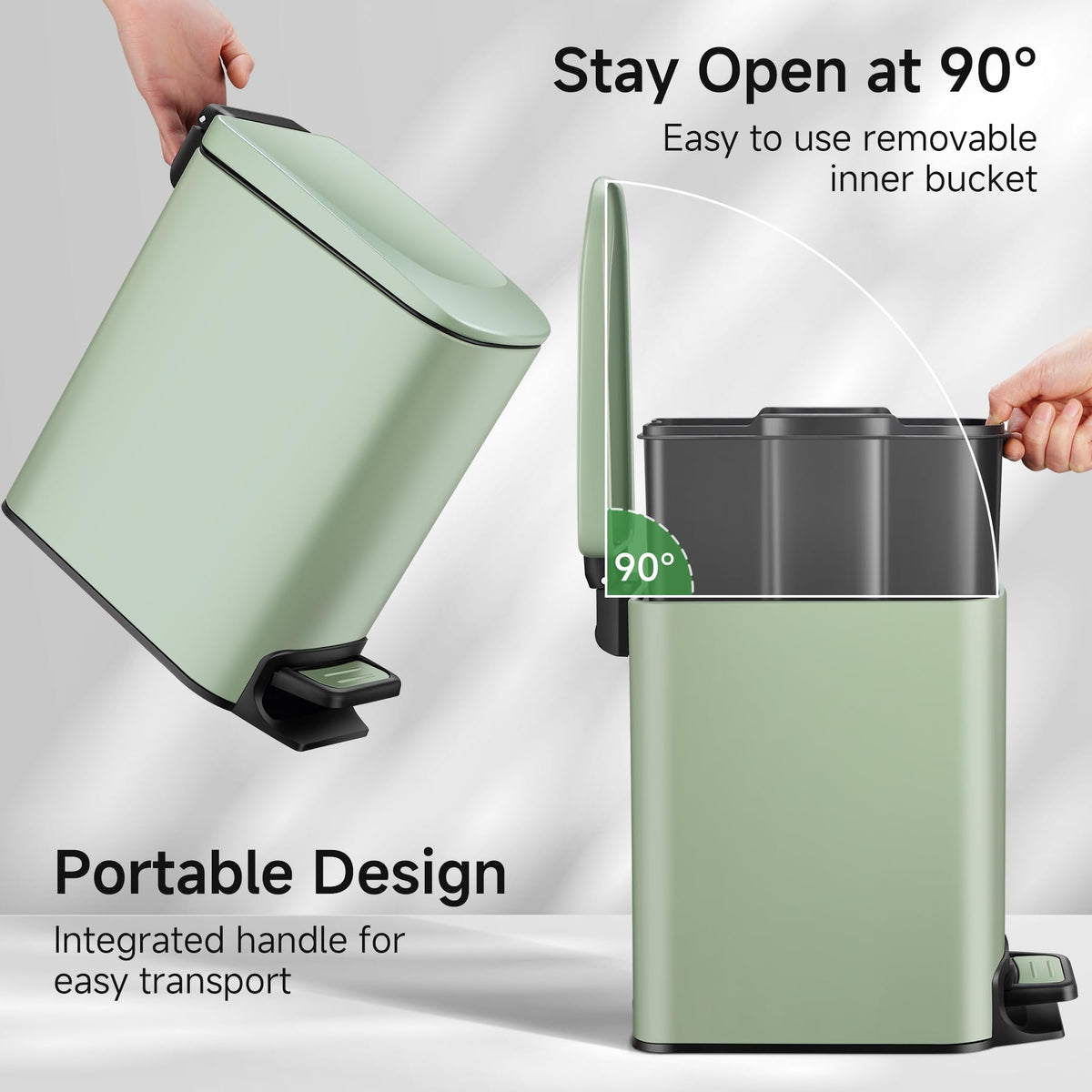 TIPGO inner bucket removable for simple cleaning and waste disposal.