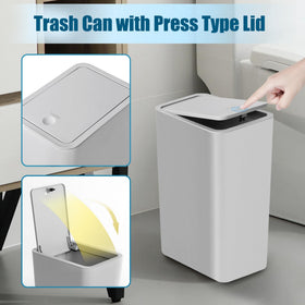 TIPGO two-pack grey waste baskets for versatile home use.