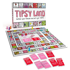 TIPSY LAND Original Edition game board ready for a vibrant party night