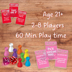 TIPSY LAND Original Edition player pieces adding color to the game