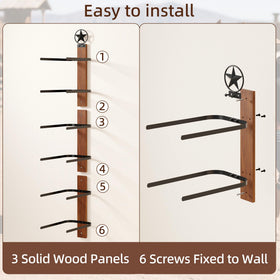 TipsyTree Anti-rust steel hooks on hat rack resist wear over time.