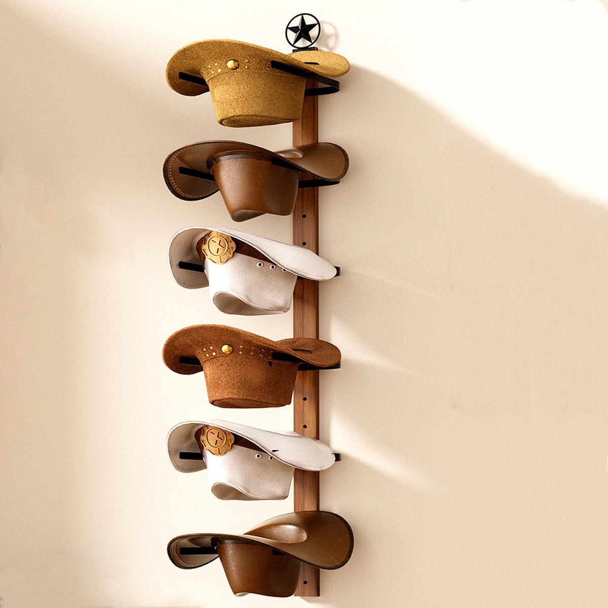 TipsyTree DIY wall mount for flexible hat display in any space.