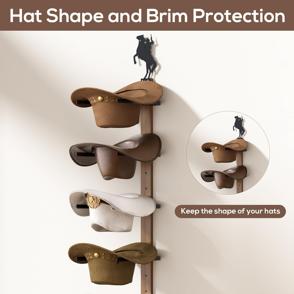 TIPSYTREE entryway display keeps hats organized and stylish.