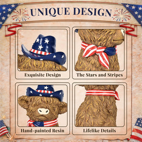 TISEJOY Highland Cow indoor outdoor decor for versatile placement.