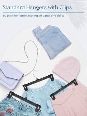 Titan Mall Smartor 10-inch hangers organize pants, skirts, and more.