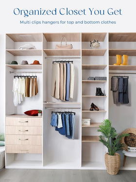 Titan Mall Smartor versatile hangers support pants, shorts, and skirts.
