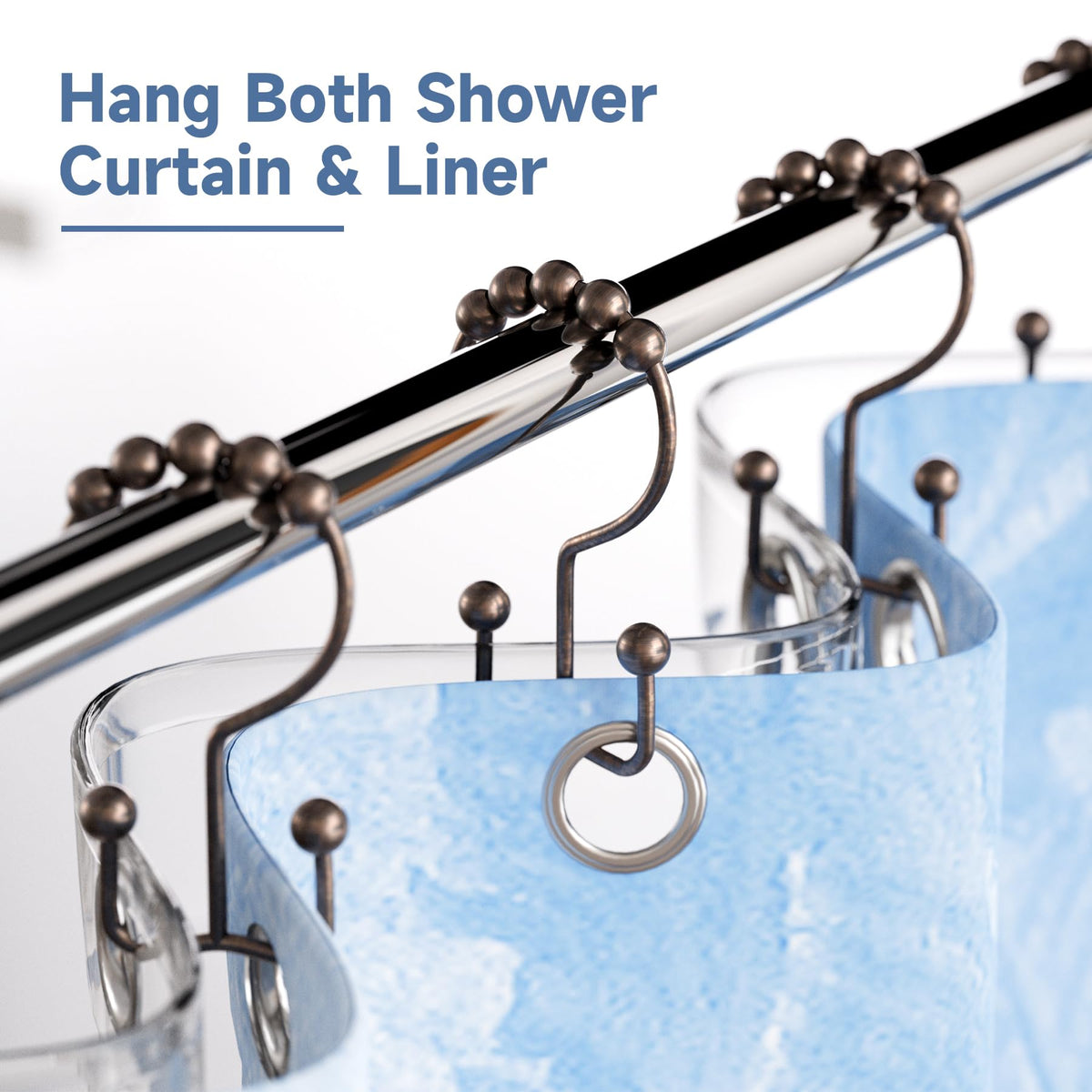 Titanker 3-inch standard rod compatibility keeps curtains secure and aligned