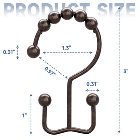 Titanker rust-resistant metal shower hooks resist moisture for long-lasting use