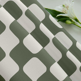 Tititex durable polyester fabric withstands humid bathroom use.